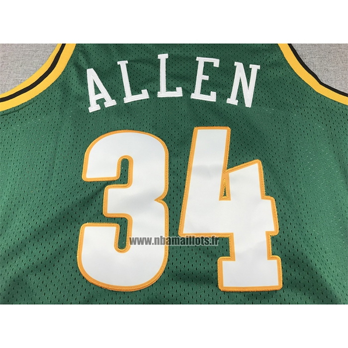 Maillot Seattle Supersonics Ray Allen NO 34 Mitchell & Ness 2006-07 Vert